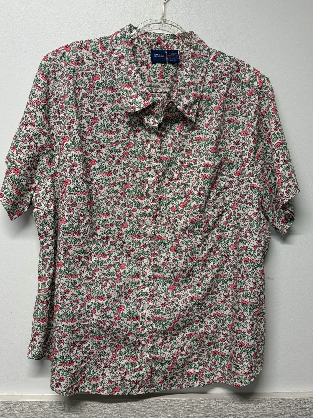 Plus Size Floral Button Down Top